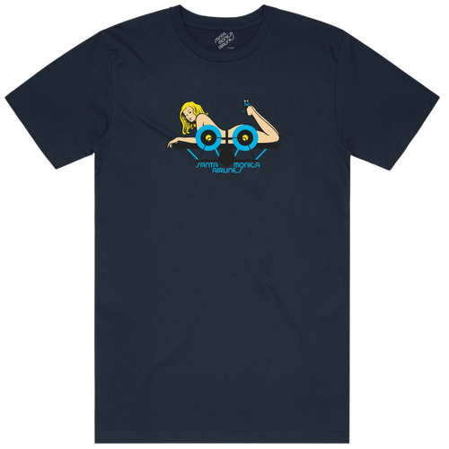SMA Tee Girl on Plane  Navy