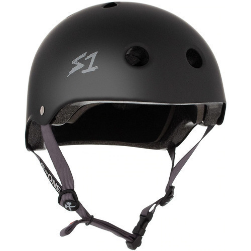 S-One Helmet Lifer (L) Black Matte/Grey Straps