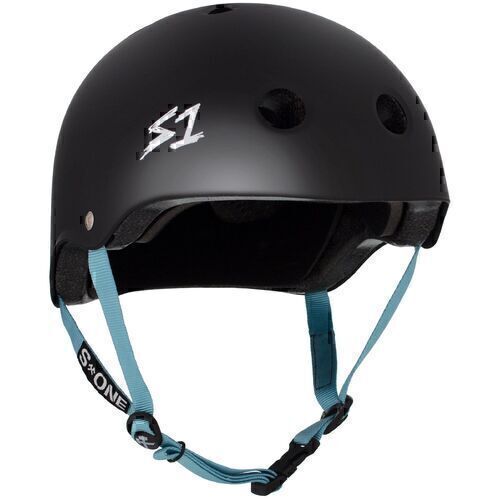 S-One Helmet Lifer (M) Black Matte/Light Blue Straps Undialed
