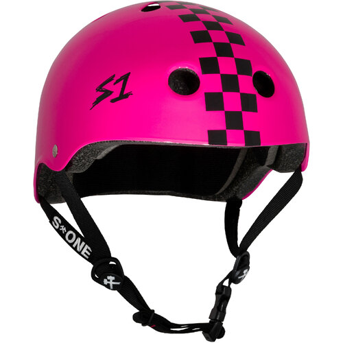 S-One Helmet Lifer Pink Gloss/Black Checkers