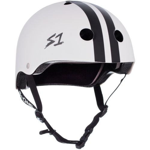 S-One Helmet Lifer (XL) CJ Collins White Gloss/Black Stripes