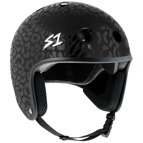S-One Helmet Retro Lifer Black on Black Leopard Hosoi