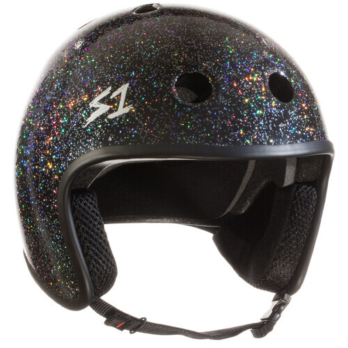 S-One Helmet Retro Lifer Black Gloss Glitter