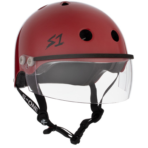 S-One Helmet Lifer Visor Blood Red Gloss