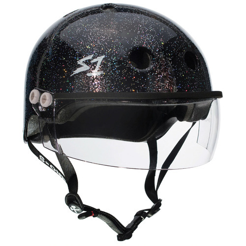 S-One Helmet Lifer Visor Black Gloss Glitter