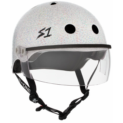 S-One Helmet Lifer Visor White Gloss Glitter