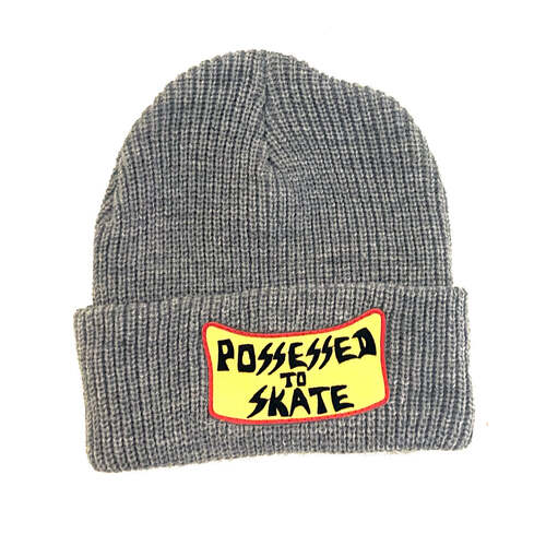 Suicidal Skates Beanie Possessed To Skate Patch Grey