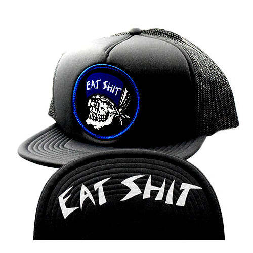 Suicidal Skates Hat Eat Shit Patch Mesh Flip Black