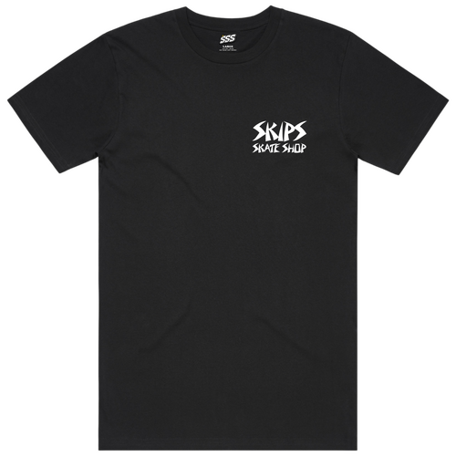 Skips Skateboard Shop Tee Suicidals Black