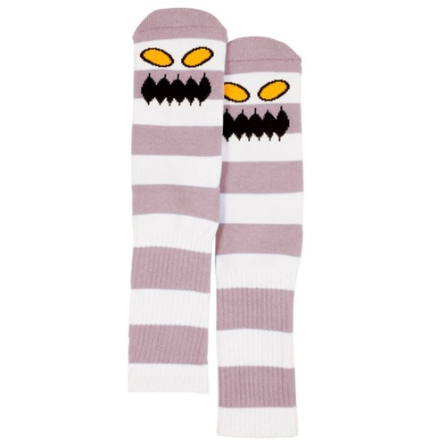Toy Machine Socks Monster Big Stripe Sock Mauve