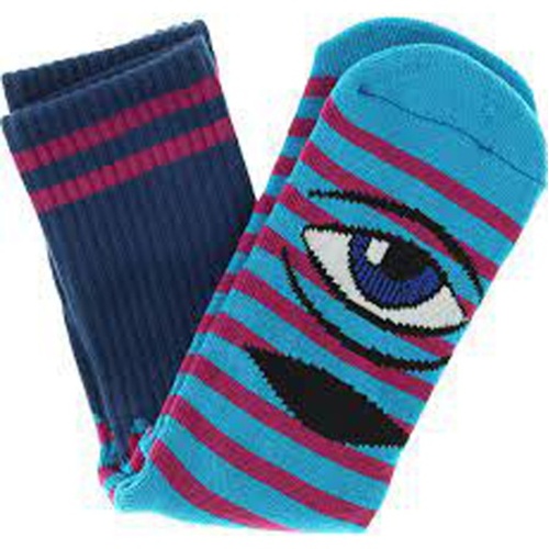 Toy Machine Socks Sect Eye Stripe Sock Purple/Navy