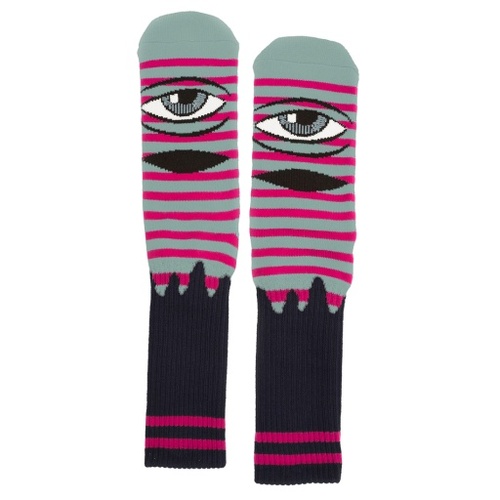Toy Machine Socks Sect Eye Stripe Sock Sage/Black