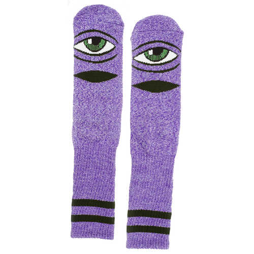 Toy Machine Socks Heather Sect Eye Purple