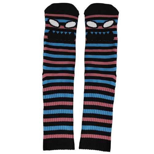 Toy Machine Socks Monster Face Mini Stripes Blue