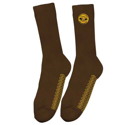 Toy Machine Socks Always Watching Grip Brown