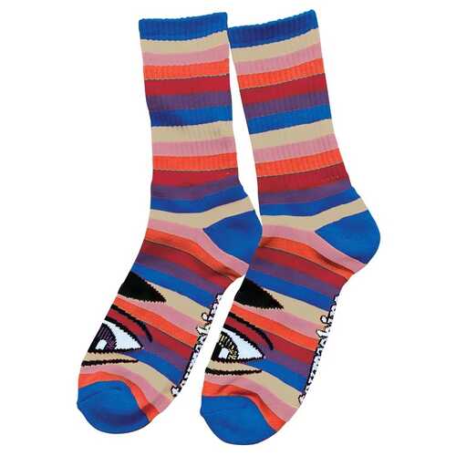 Toy Machine Socks Sect Eye Rainbow Blue