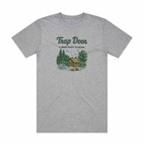Trap Door Tee Camping Grey Marle
