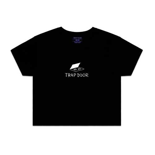 Trap Door Women's Crop Tee Logo Black