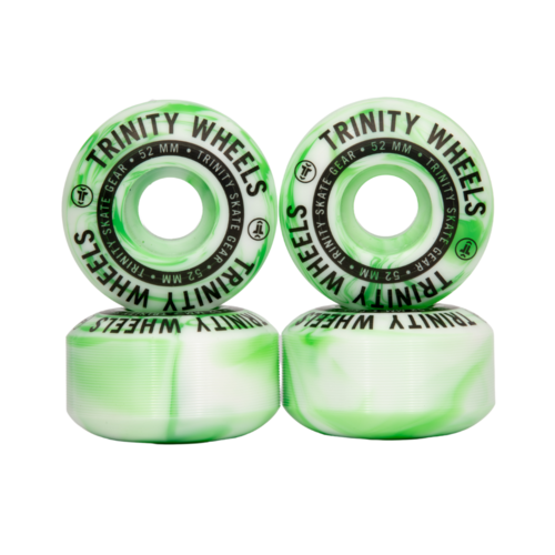Trinity Wheels 52mm (100a) Green/White Swirl