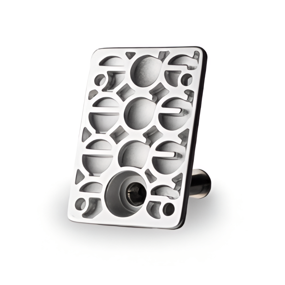 Ace Baseplate AF1 Inverted Hollowed Raw/Polished (incl. bushings/washers)