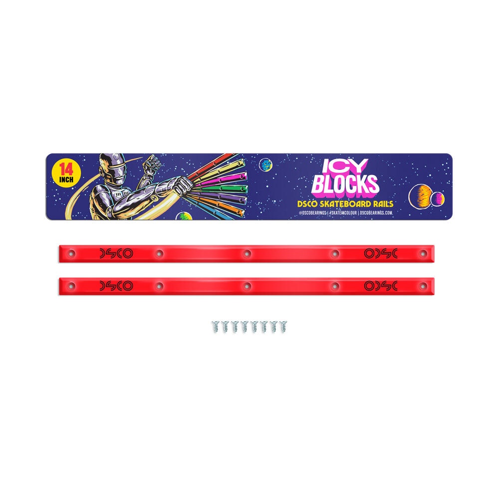 DSCO Icy Blocks Red Rocket Skateboard Rails/Ribs