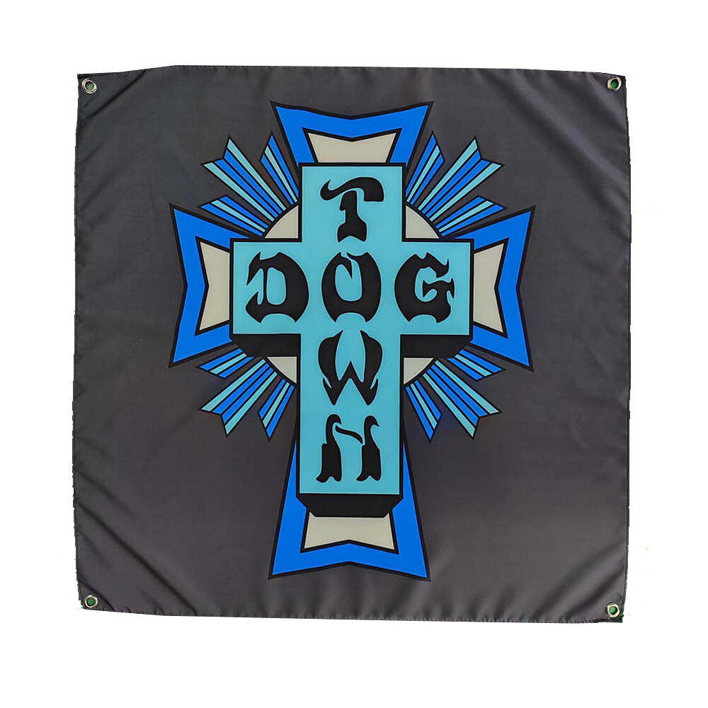 Dogtown Flag Cross Logo Black/Blue