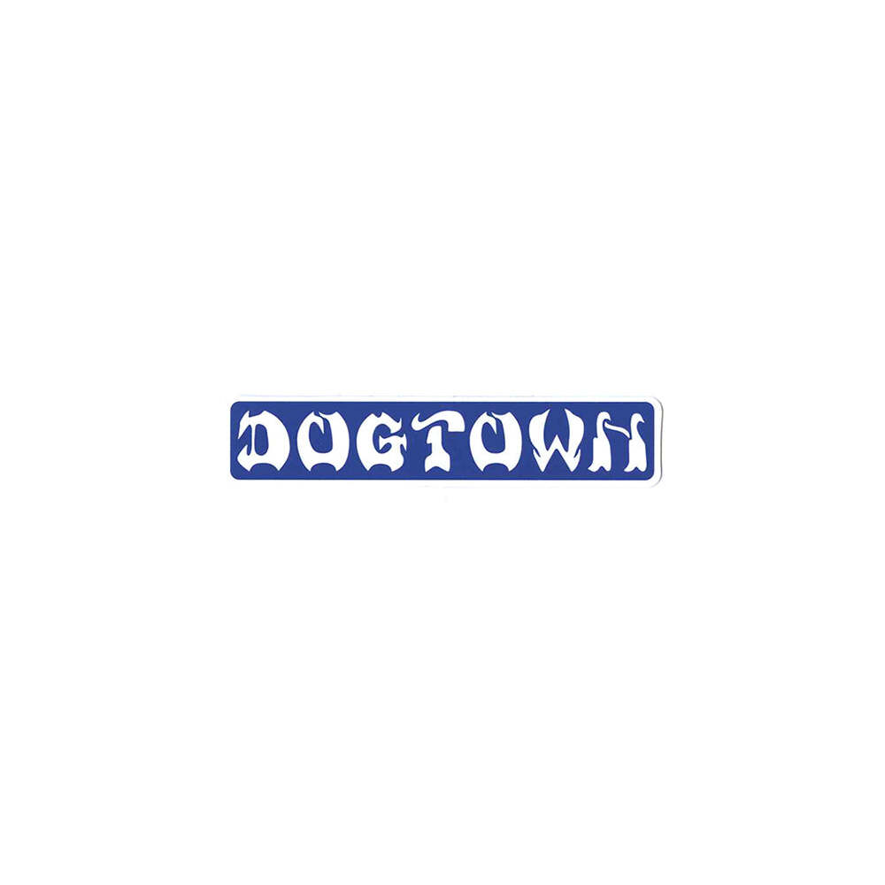 Dogtown Sticker 4" Bar Logo Blue/White