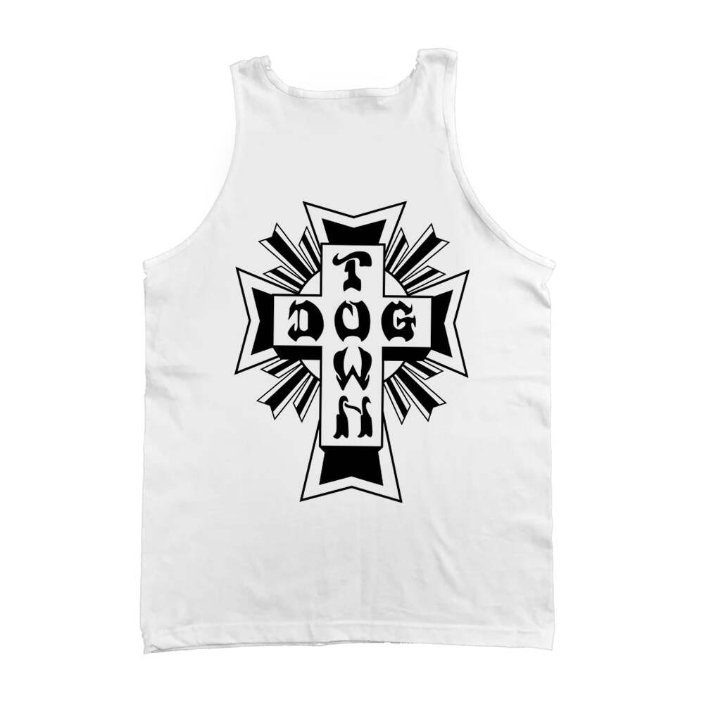 Dogtown Tank Top (S) Cross Logo White/Black