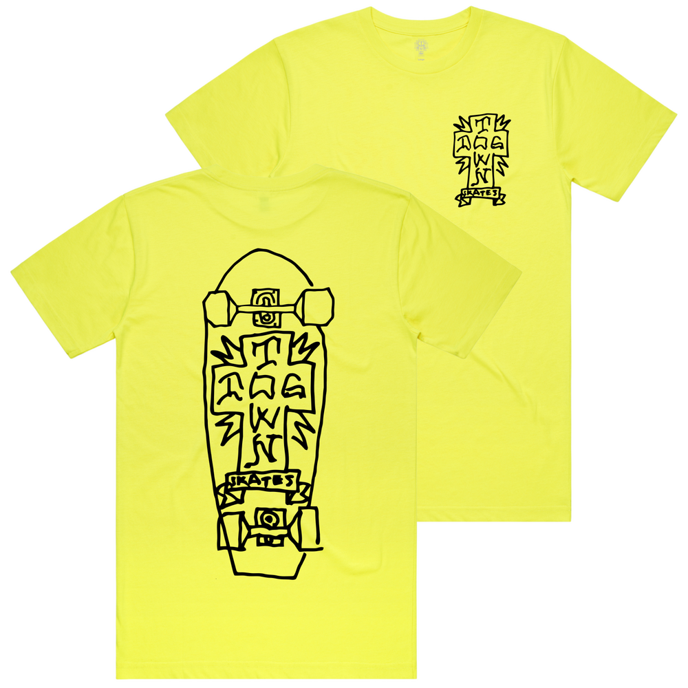 Dogtown Tee (S) Gonz 2 Safety Yellow