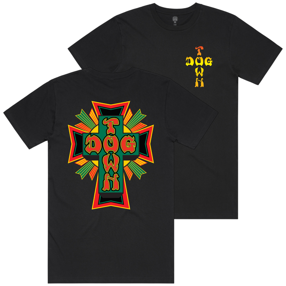 Dogtown Tee Rasta Logo (S) Black