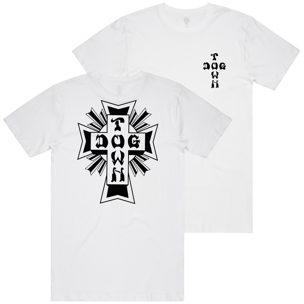 Dogtown Tee Black Mono Logo (S) White