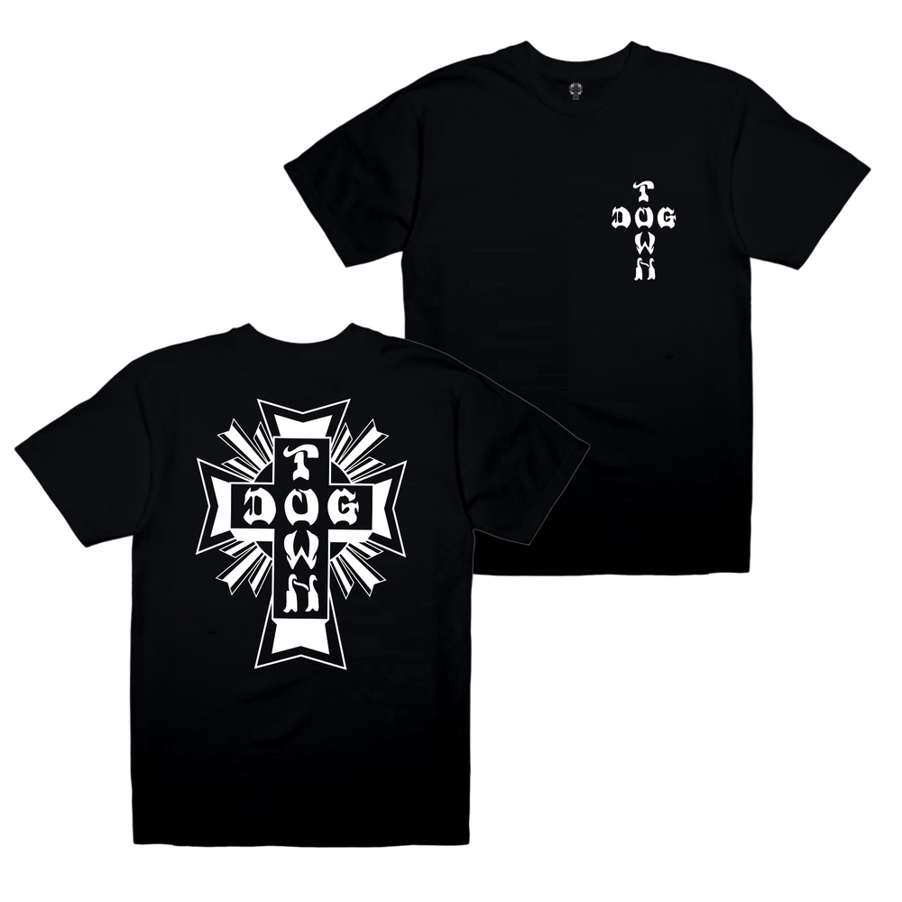 Dogtown Tee (Kids 2) Mono Cross Logo Black