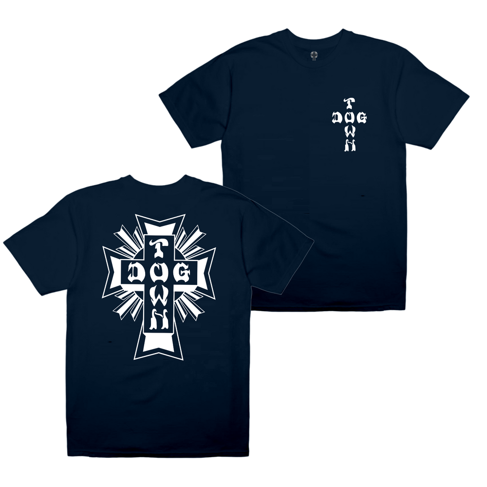 Dogtown Tee (Kids 2) Mono Cross Logo Navy