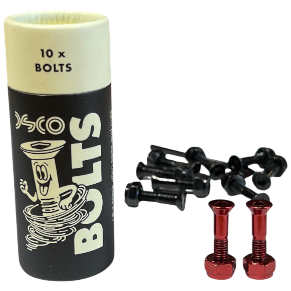 DSCO Bolts 1 Inch 8 x Black 2 x Red