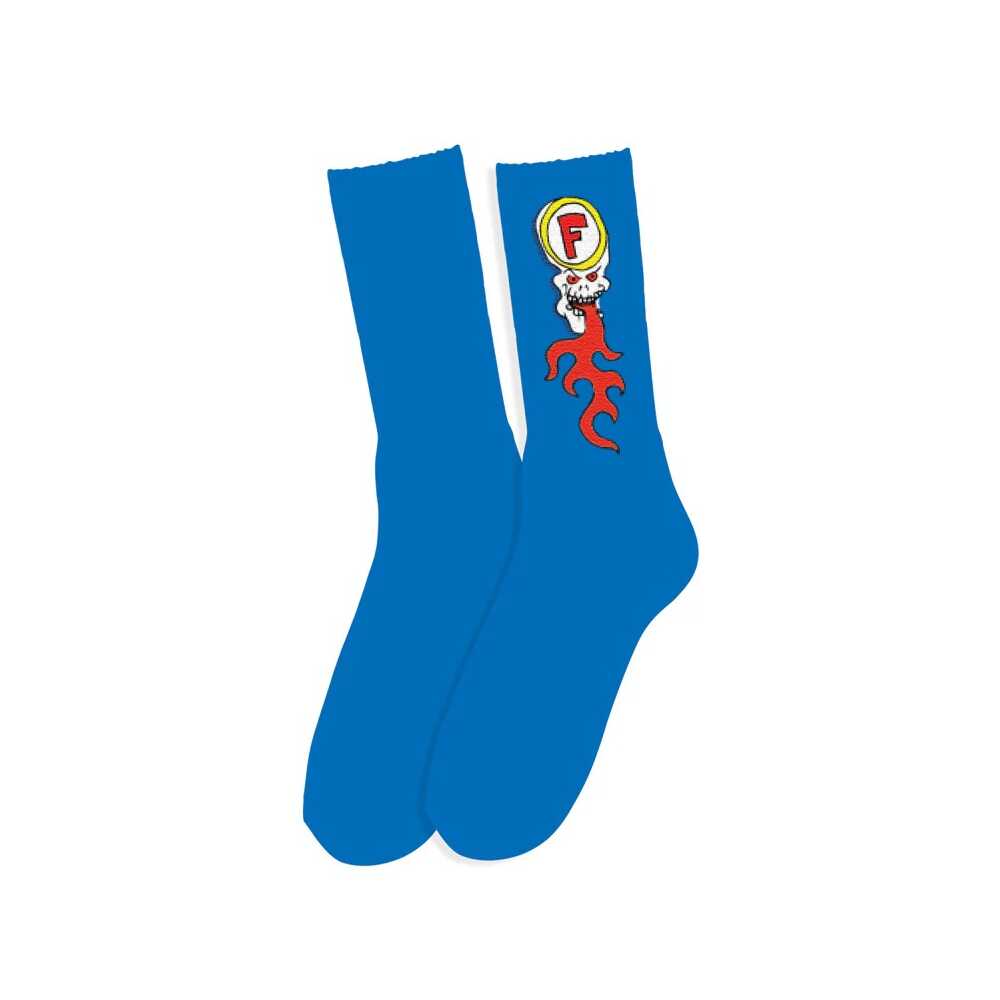 Foundation Socks Skull Fire Royal