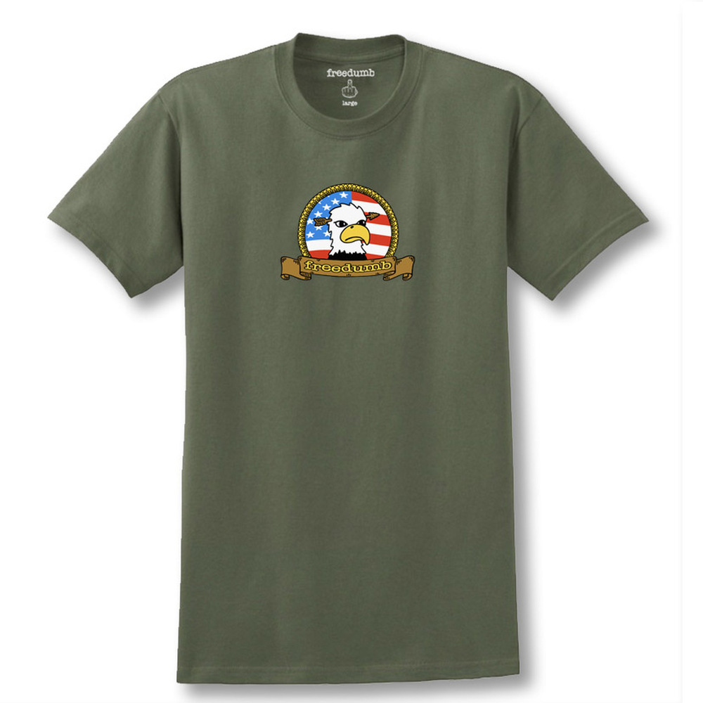 Freedumb Tee  Eagle Army Green
