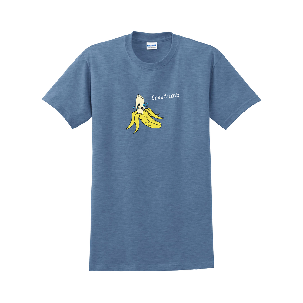 Freedumb Tee Crying Banana Heather Indigo