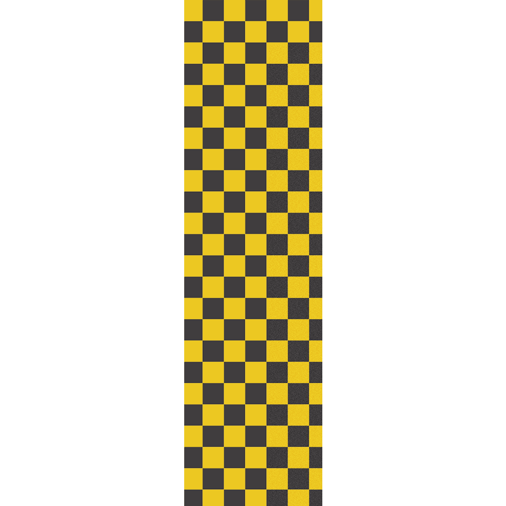 Fruity Griptape (9"x33") Black/Yellow Checkers Single Sheet