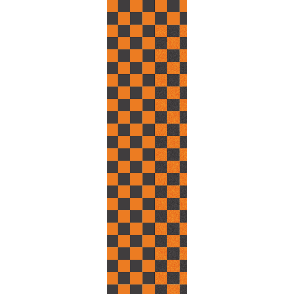 Fruity Griptape  (9"x33") Black/Orange Checkers Single Sheet