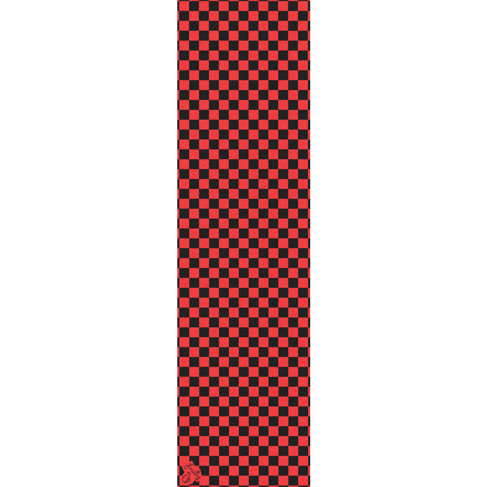 Fruity Griptape  (9"x33") Black/Red Checkers Single Sheet