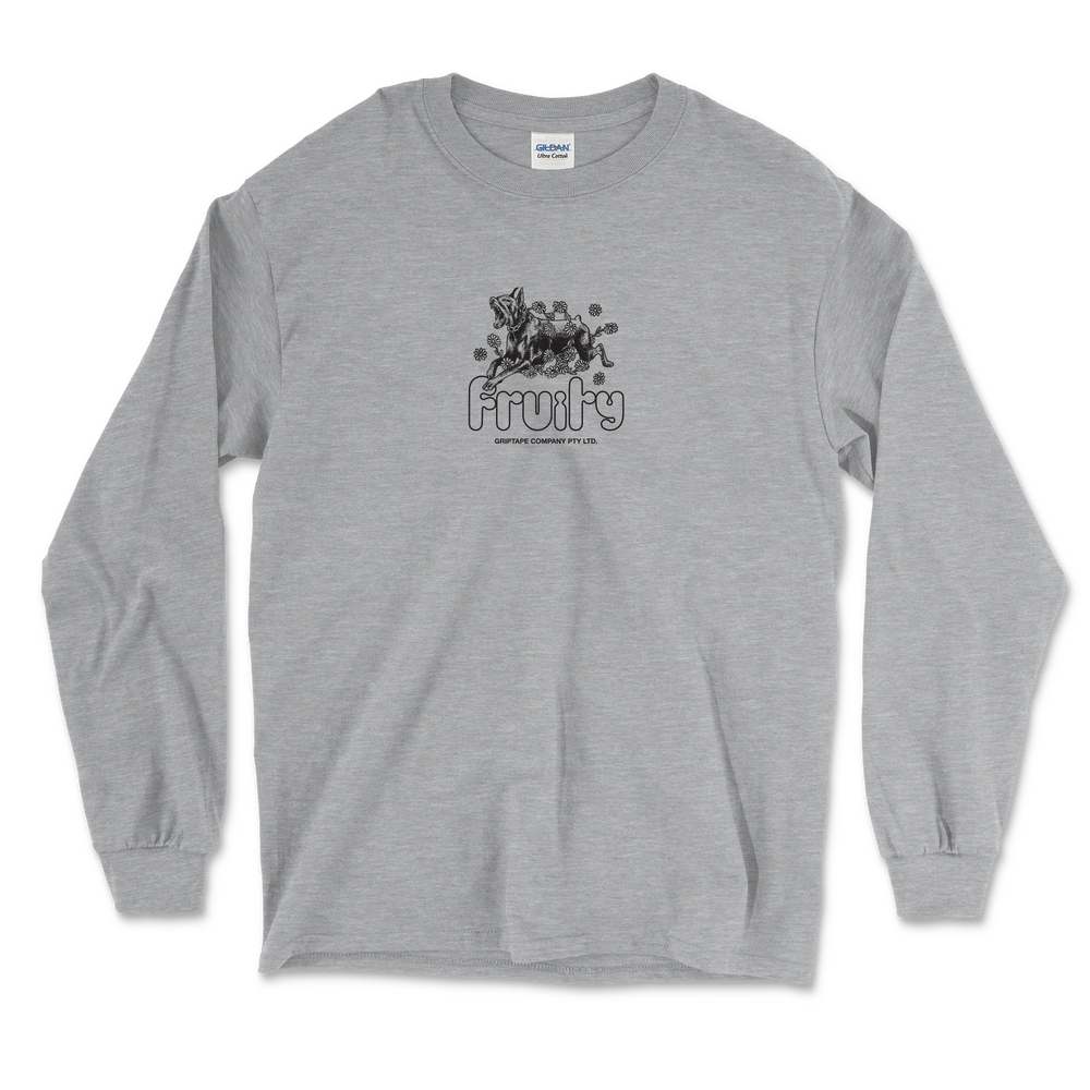 Fruity LS Tee (L) Daisy Dog Grey Marle