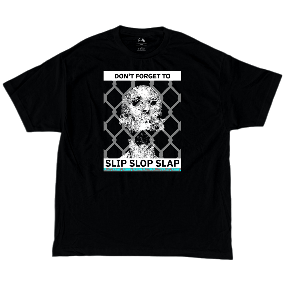 Fruity Tee Slip Slop Slap (S) Black
