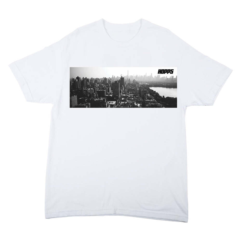 Hopps Tee (M) NYC Skyline White