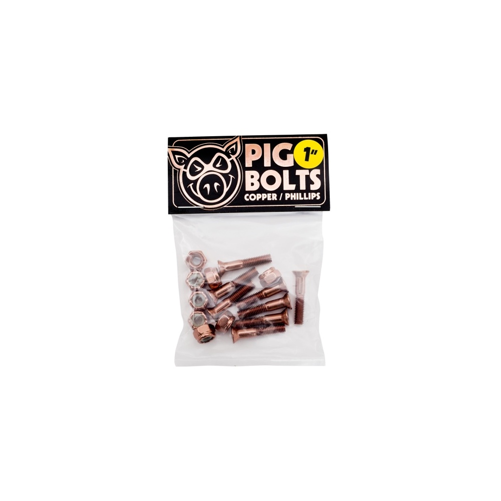 Pig Bolts (1") Phillips Copper