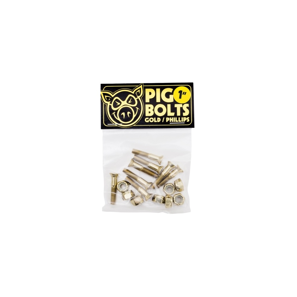 Pig Bolts (1") Phillips Gold