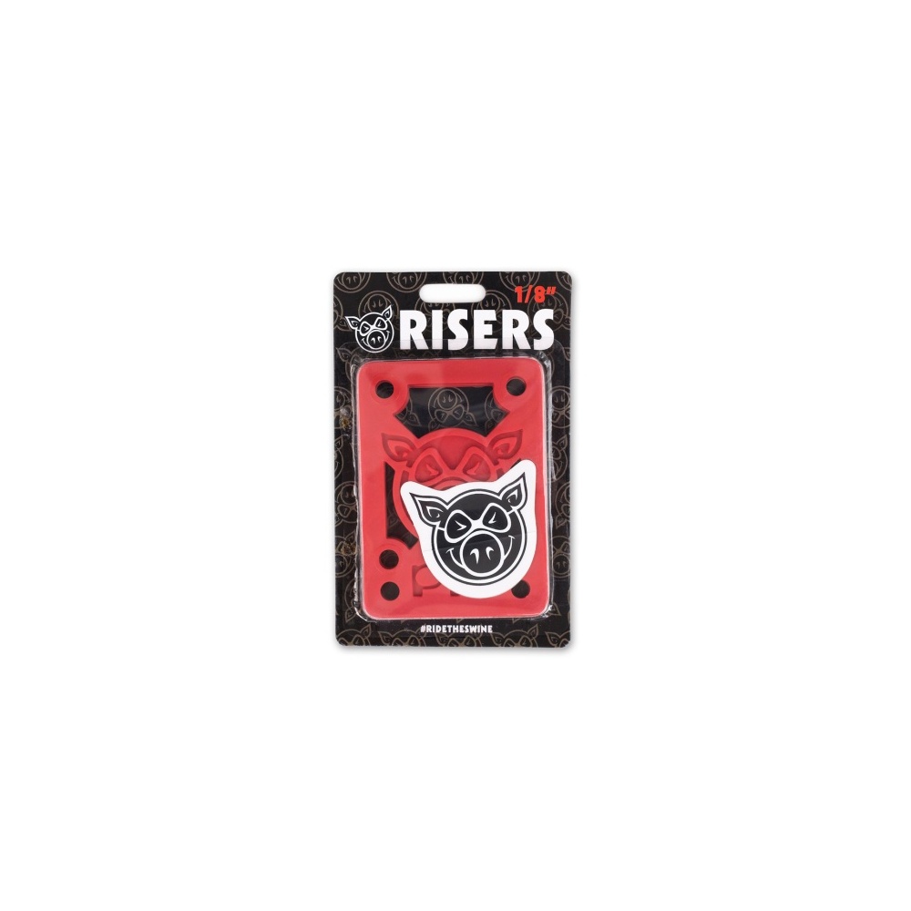 Pig Risers 1/8 Inch Hard Red 3mm