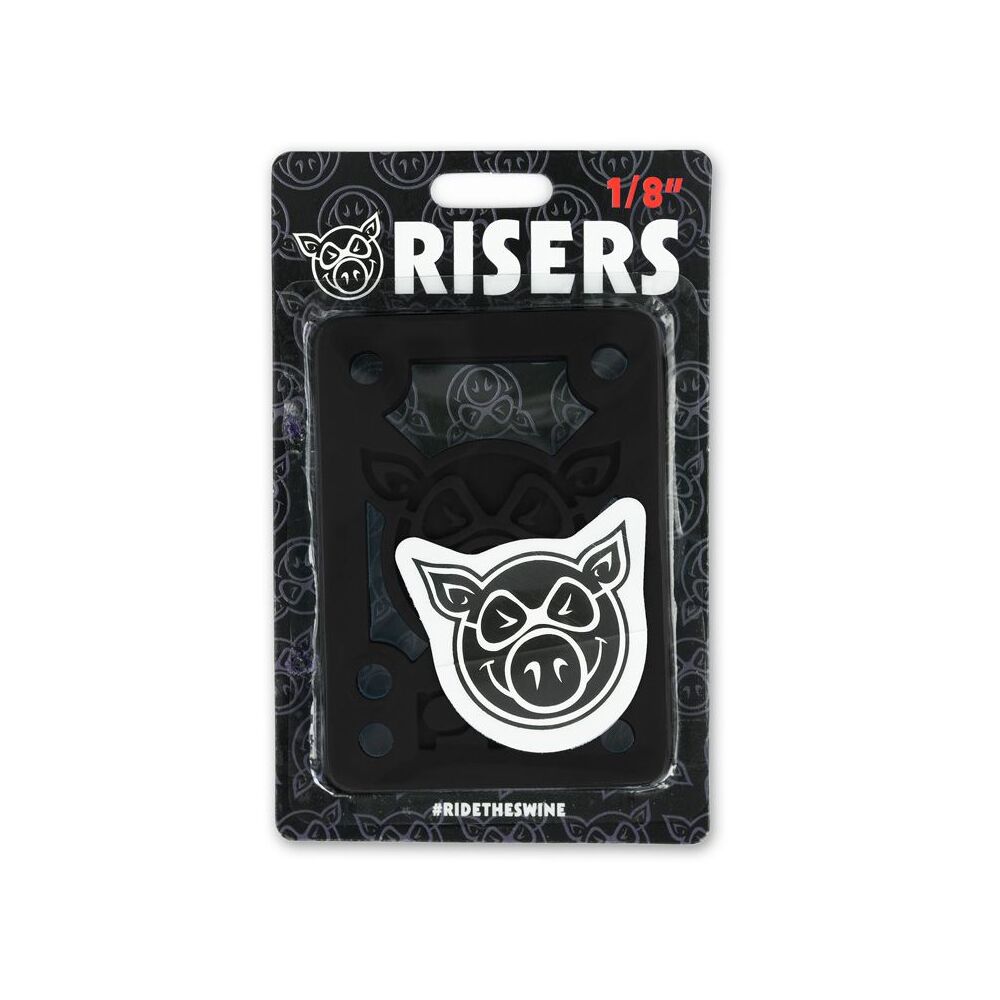 Pig Risers 1/4 Hard Black 6.5mm