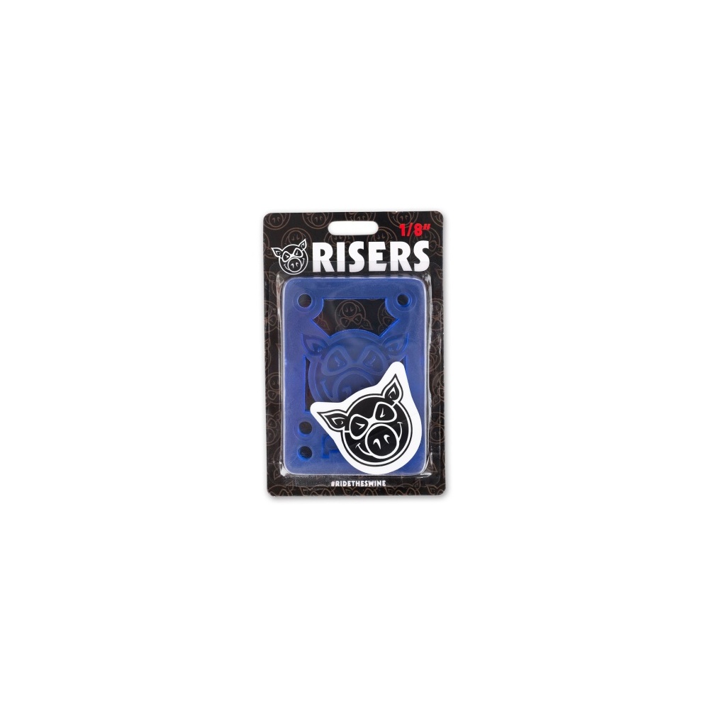 Pig Risers 1/8 Inch Hard Blue 3mm