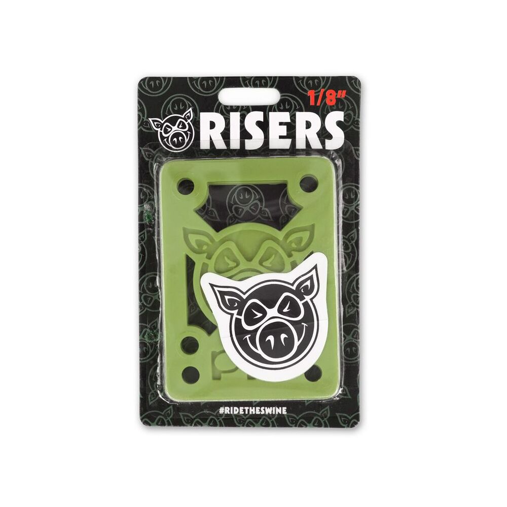 Pig Risers 1/8 Hard Olive 3mm