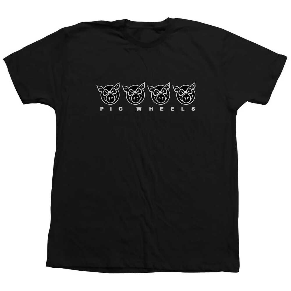 Pig Tee (S) Multi Pig Black